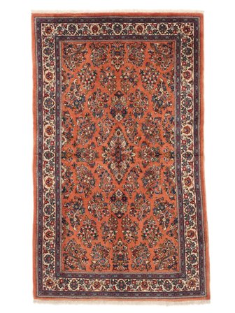Medaille Klein Sarough Fine Vloerkleed 126X210 Wol
