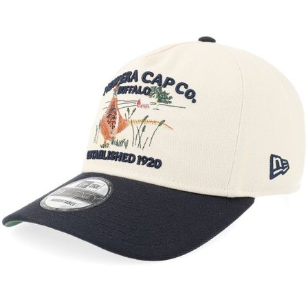 New Era - Vit unconstructed Keps - Outdoor Graphic 9TWENTY Light Terracotta/Navy A-Frame Adjustable @ Hatstore