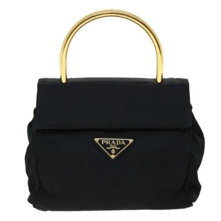 Prada Vintage, Pre-owned Nylon handbags Blauw, Dames, Maat:ONE Size