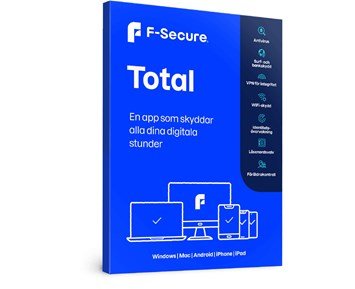 F-Secure-Total (1 år 5 enheter)-Heldekkende cybersikkerhet for alle dine enheter-Software-Antivirusprogrammer