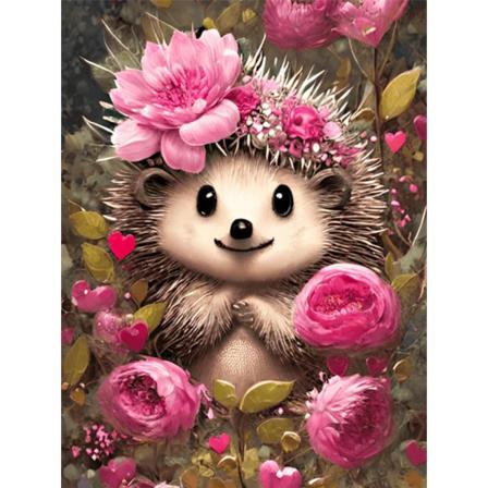 30*40CM Diamantmalerisett, Dyr og Blomster 5D DIY Diamant P
