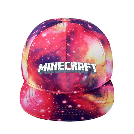 Minecraft Star Hat Enkel Mode Tecknad Män och Kvinnor Starry Sky Röd ~ 5