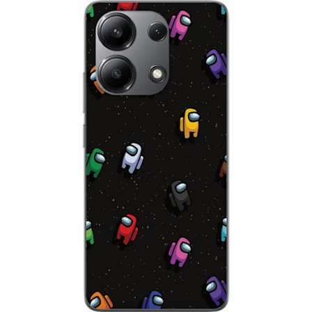 Kompatibel Mobilcover til Xiaomi Xiaomi Redmi Note 13 4G Among Us mønster med farverige karakterer i rummet, legende spiltema perfekt til fans af Amo
