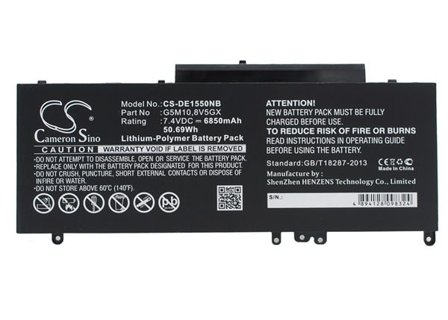 Batteri til bærbar PC for DELL Latitude E5550, Latitude 15 5000 og andre.