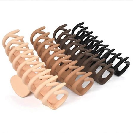 Store Silikone Hårklemmer, 11 cm Skridsikre Hårklemmer til Kvinder, Klo Hårklemmer til Tykt Hår, Hårstyling Tilbehør til Kvinder Piger Sæt