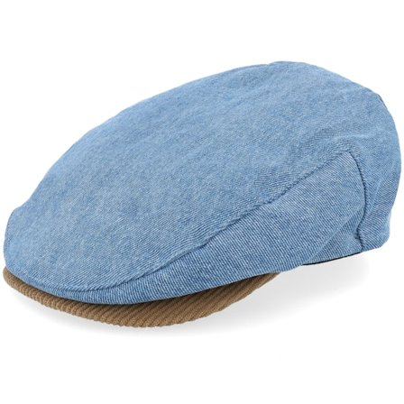Brixton - Blu flatcap Cappellino - Hooligan Denim/Corduroy Snap Flat Cap @ Hatstore