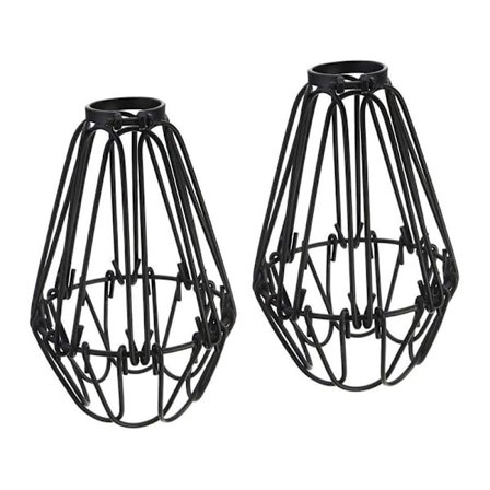 Justerbar metallburlampskärm, 2-pack metallfågelburlampa ö hänge lampa armatur dropplampa hållare