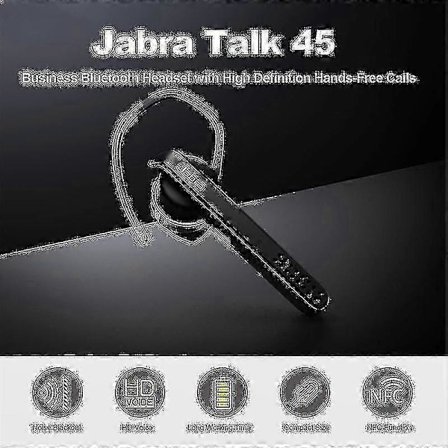 Oginal Stealth Talk 45 Bluetooth Handsfree Headset Trådlöst Business Headset HD-röst Stereo Samtal Musik Brusreducering-silvrig