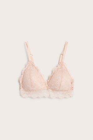 Kappahl | Bralette i blonder | Lyserosa
