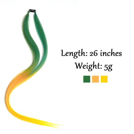 AZIR Clip On Hair Extension 10Color Ombre Rak Hair Extension Clip In Hairpieces Lågtemperatur Fiber Hårstycken