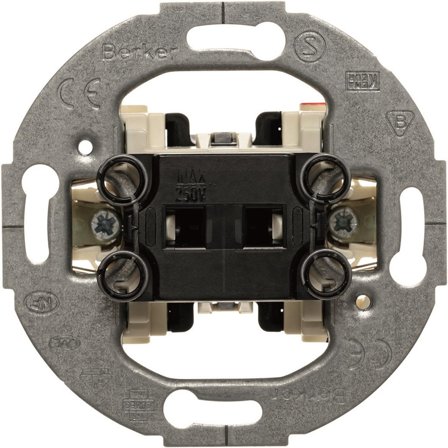 Hager 303601 Strömställarinsats för R-classic, rund Trapp/1-pol, Strömbrytare & vägguttag
