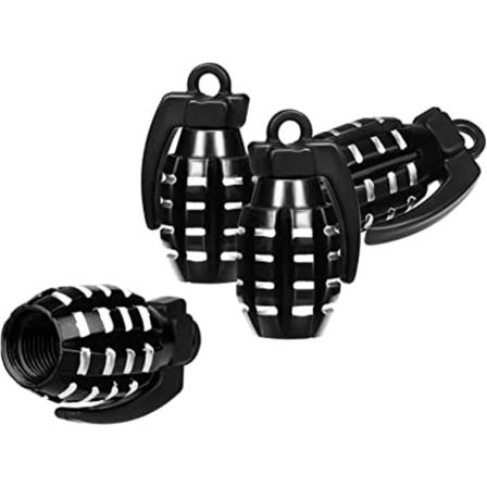 4-pakkaus venttiilinvarren kansi (musta, koko 14 * 29mm), alumiiniseos h