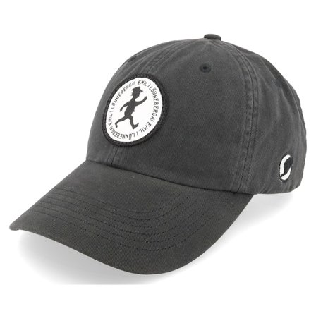 Emil I Lönneberga - "Emil Silhouette Circle Black Dad Cap " Unconstructed Black Cap - @ Hatstore