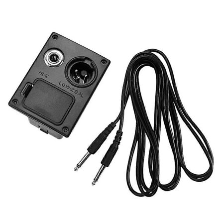 Akustisk Gitar EQ Equalizer Batteriboks 4 Pin B-Type Utgang Jack Socket med Gitarforsterker Kabelledning For Akustisk Gitar Bass Ukulele Aktiv Pickup