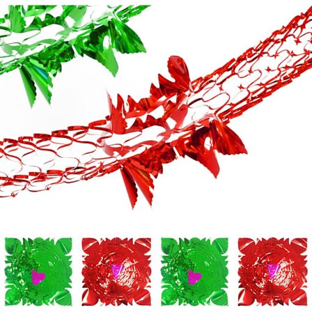 4 st juldekorationer för tak, färgglada retro julhängande folieslingor, för festlig inomhusbruk till jul och nyår{EFY}