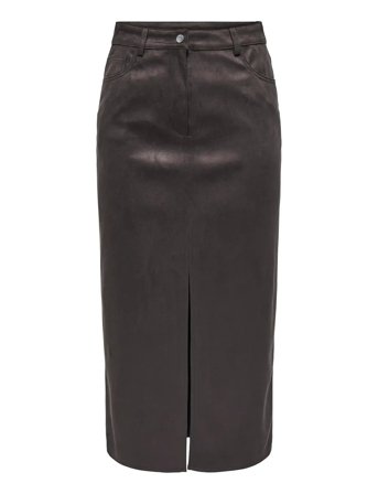 Onlnala Life Faux Suede Slit Skirt Otw Brown ONLY