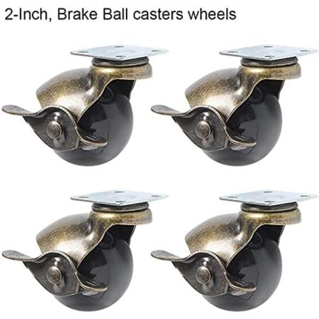 Ball Casters Med Bremse, Top Mount, Til Sofa Stol, Bank Kabinett An