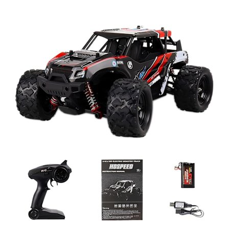 Fjärrstyrd Bil 30 km/h, 1:18 4WD Monstertruck, 2.4 GHz Fjärrstyrda Fordon, RC Offroader, RC Leksaker, Elfordon, för Vuxna Barn