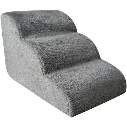 Robuste kæledyrstrin til høje senge, skridsikker robust kæledyrsrampe med lavere vertikal afstand på grund af delvis hældning, egnet til hunde og 