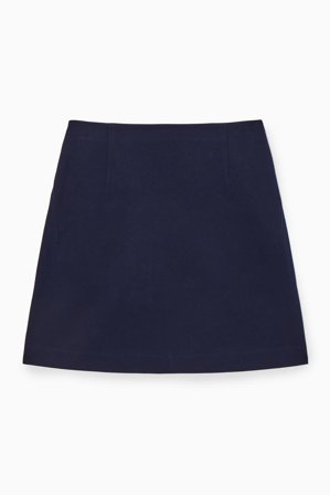 COS Women's Twill Mini Skirt in Blue