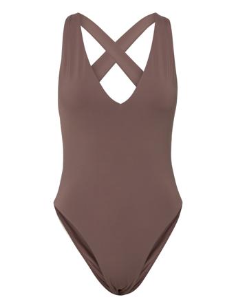 Swimsuit Ciara Badedrakt Badetøy Brun Lindex*Betinget Tilbud