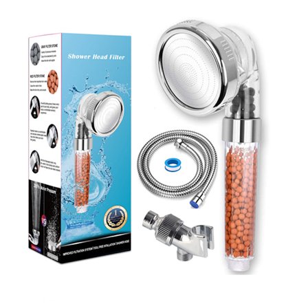 Bruseshowerhoved, anti-kalk bruseshowerhoved med vandbesparende høj DXGHC