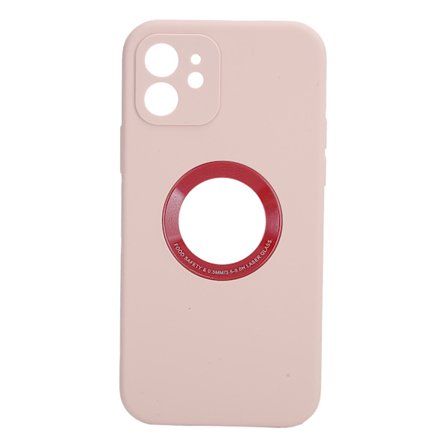 Flytende silikon fulldekkende telefondeksel for Iphone 12/12Pro vanntett mobiltelefondeksel rosa