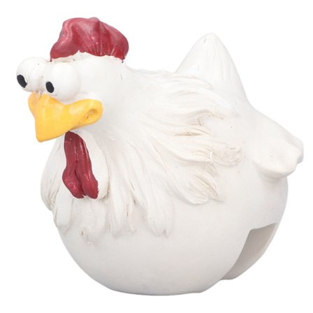 Iso silmäinen kana koriste hauska patsas puutarhaan maatilan patiolle takapihalle