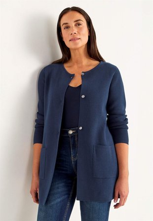 Cellbes of Sweden - Cardigan i bomuld i marine til damer i størrelse 54/56