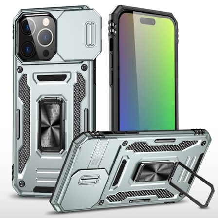 iPhone 16 Pro Skal med Armor PC + TPU Kameraskydd