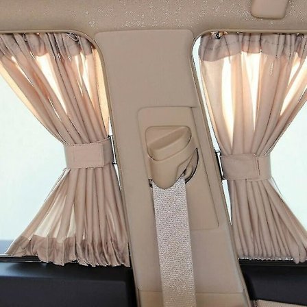 2 st Universal Beige Vip Bil Van Suv Gardiner Skena Uvproof Solskydd Visir Sekretesskydd-yvan
