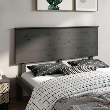 Vidaxl Sänggavel Grå 164x6x82,5 Cm Massiv Furu Grå