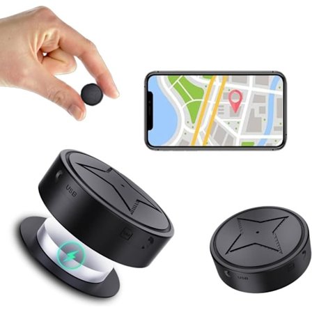 Mini GPS-spårare för fordon – Ingen prenumeration, Mångsidig GPS-tracker med gratis app