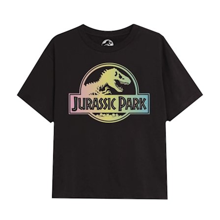 Jurassic Park T-shirt för flickor med gradientlogga, 7-8 år, svart