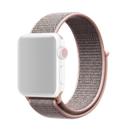 Nylonranneke Apple Watch 41mm Series 9 Tummanpunainen