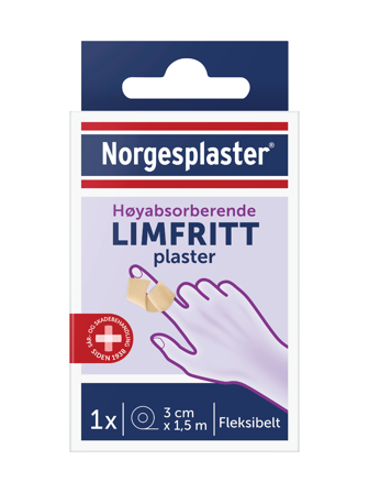 Norgesplaster Limfritt plaster, 3 cm x 1.5 m, 1 stk.