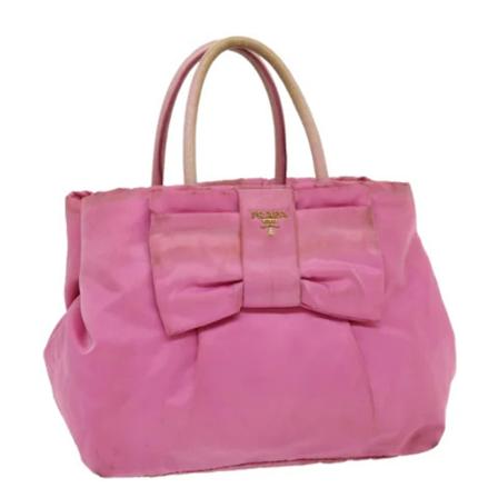 Prada Vintage Pre-ownedNylonhandTass , Roze , unisex , Maat: ONE Size Vintage Tassen