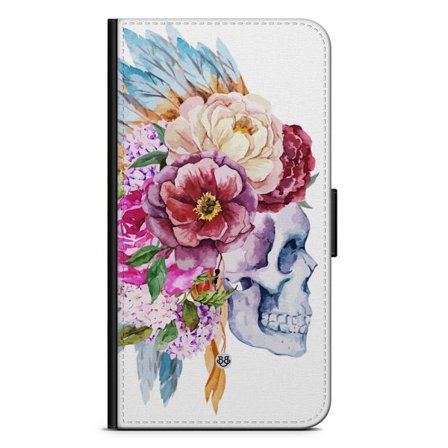 Bjornberry Fodral Samsung Galaxy S23 Ultra -Dödskalle Blommor