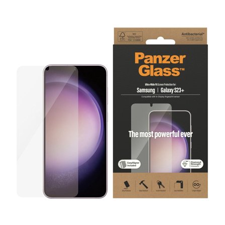 Panzer Samsung Galaxy S23+ | Ultra-Wide Fit w. EasyAligner Screen Protector PanzerGlass - High quality tempered glass screen protector