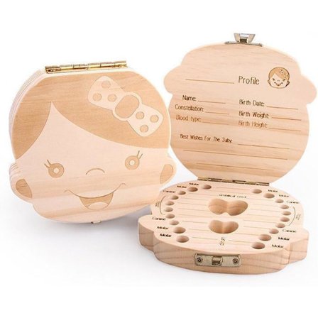 Sunshine smile Tandlåda Trä med Mjölktandslåda, Mjölktandslåda Trä, Mjölktandslåda Trä Tandlåda Mjölktand