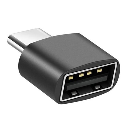 USB C til USB 2.0 adapter - AVIZAR - Overførselshastighed 480 Mbps - Aluminium - Sort