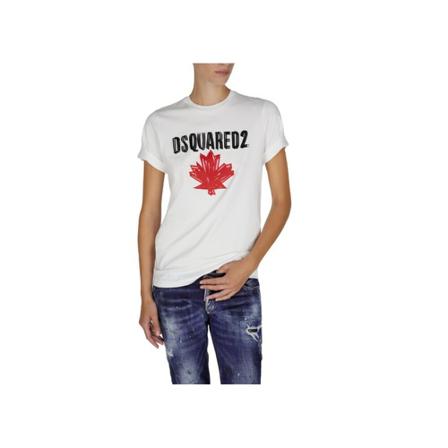 Dsquared2, T-Shirts Wit, Dames, Maat:L