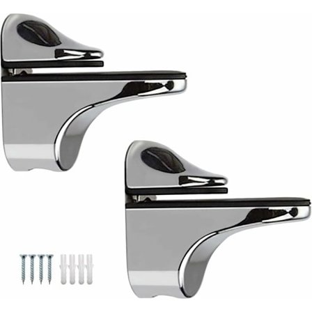 2-osainen säädettävä lasihyllyn pidike, tuki puu-/lasihyllyille, joiden paksuus on 5-21 mm