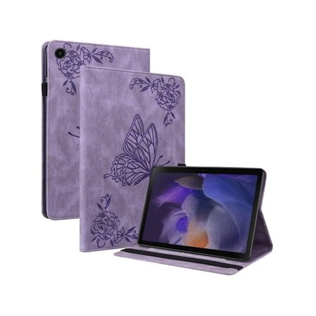 Samsung Galaxy Tab A8 10.5 2021 Nettbrettveske Sommerfugl Lilla