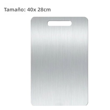 40x28 Dobbeltsidet Køkken Skærebræt i Naturlig Bambus eller Rustfrit Stål til Grøntsager, Frugt og Kød