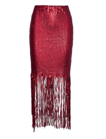 Slnicole Skirt Knelangt Skjørt Burgunder Soaked In Luxury*Betinget Tilbud