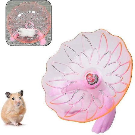 Hamster Flyvende Tallerken, Hamster Løbehjul Transparent Plastik Trænings Løbehjul Sportshjul (1 stk, Pink)