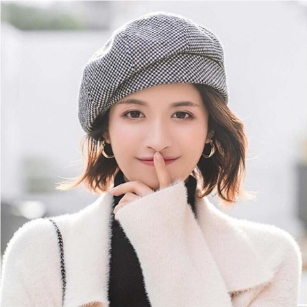 Vinter Beret Cap Dame Koreansk Stil Dame Beret Beret Kjole Hat Vinter Hat Komfortabel og Varm for Vår/Høst/Vinter