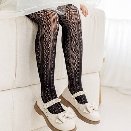 Mesh Strømpebukser Jenter Strømper SVART M