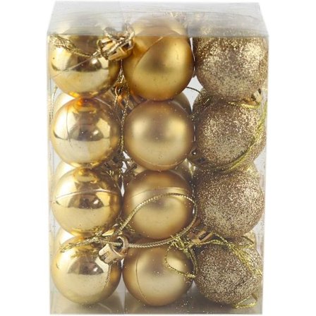 Små Julgranskulor i Plast, Oslåbara Juldekorationer